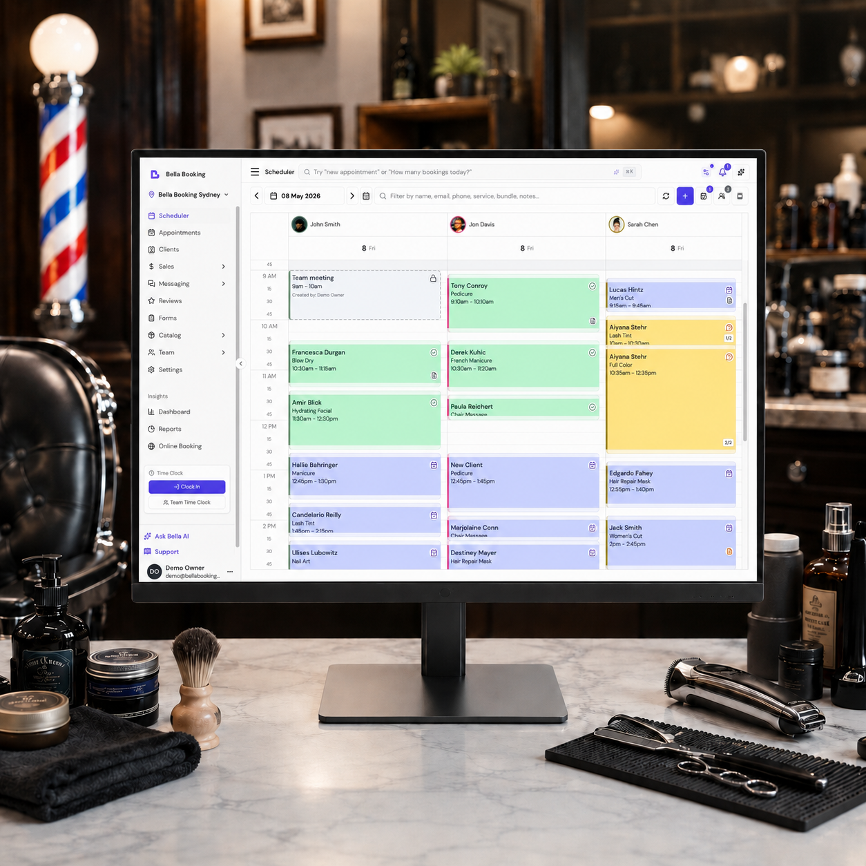 Barbershop booking software