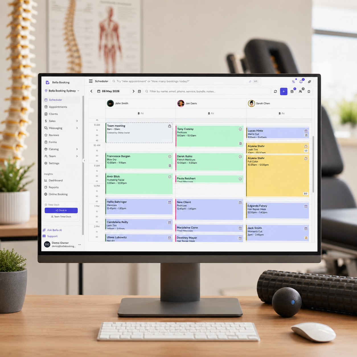 Chiropractic booking software