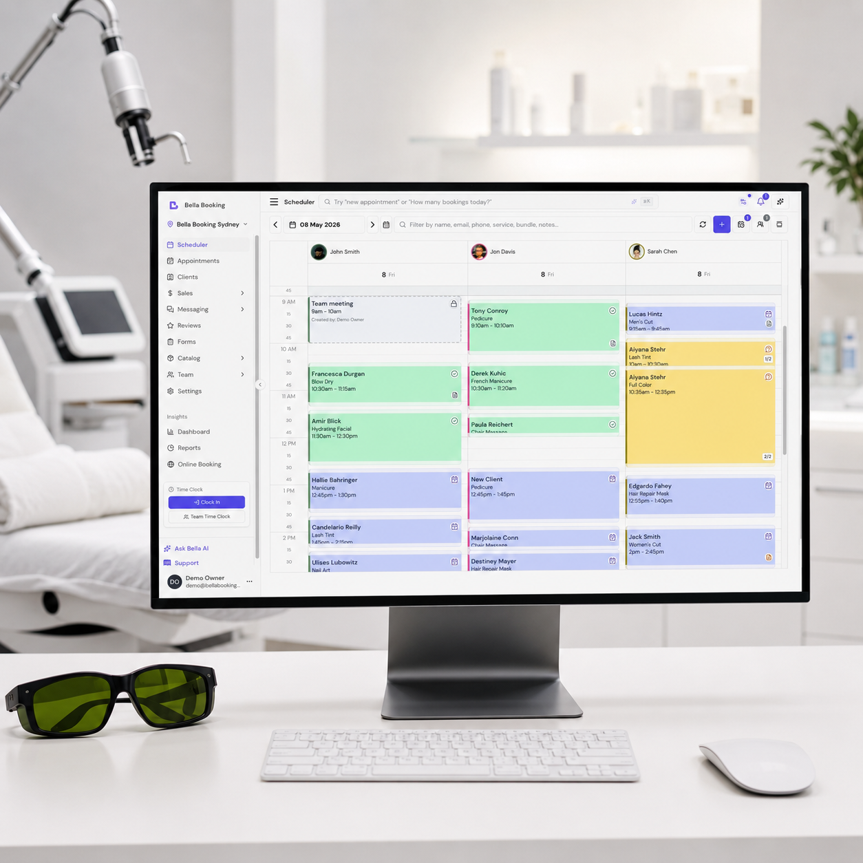 Laser Clinic booking software
