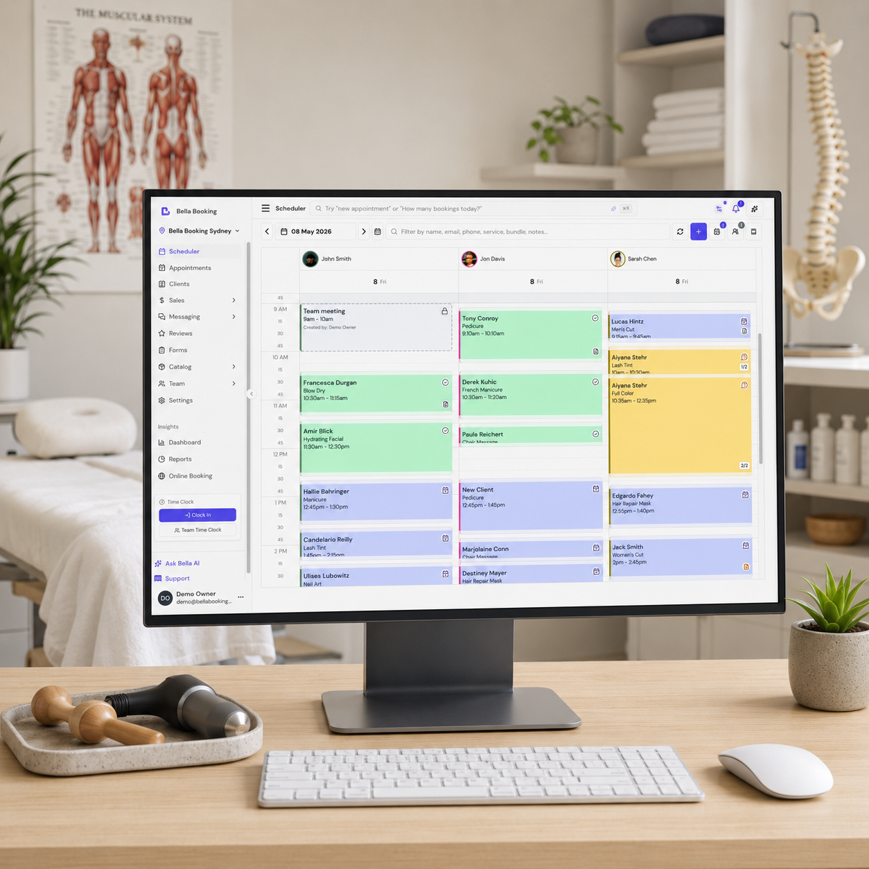 Osteopathy booking software