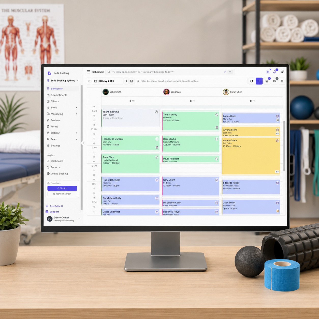 Physiotherapy booking software